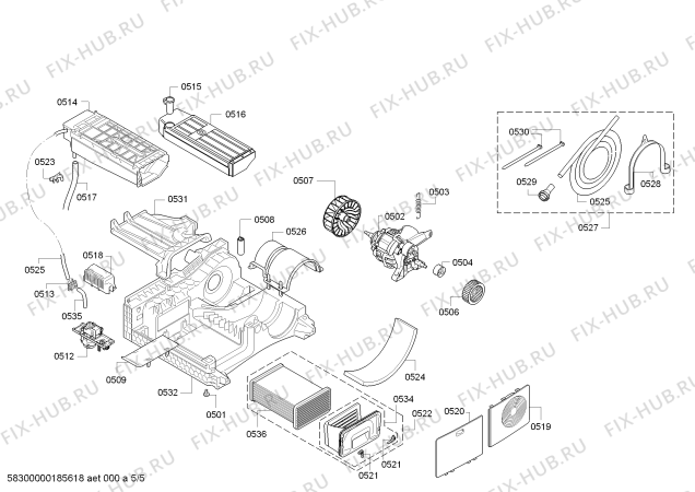 Схема №3 WTE84106GC с изображением Крышка для сушилки Siemens 00477340