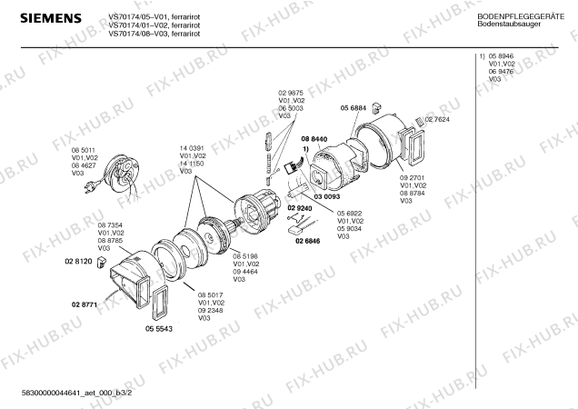 Схема №3 VS51005SU SUPER 510 с изображением Затвор для электропылесоса Siemens 00068566