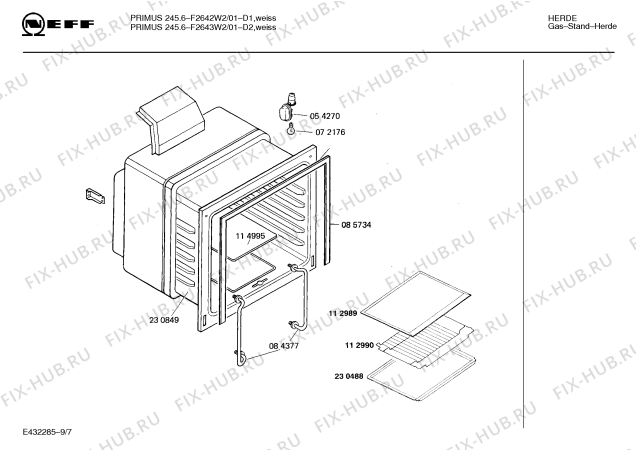 Схема №7 J2533W0 J 253 с изображением Газовый кран для плиты (духовки) Bosch 00091046