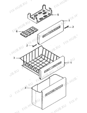 Взрыв-схема холодильника Electrolux TF320 - Схема узла Furniture