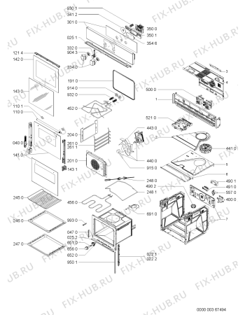 Схема №1 AKZ 221/IX с изображением Панель для духового шкафа Whirlpool 481245249865