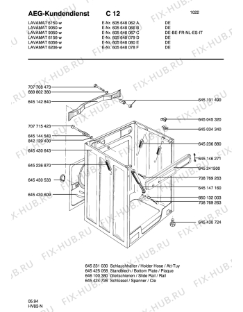 Взрыв-схема стиральной машины Aeg LAV6156-W - Схема узла Housing 001