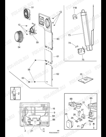 Взрыв-схема холодильника Electrolux ***ERES38810X - Схема узла C10 Cold, users manual