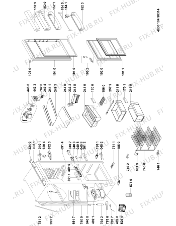 Схема №1 ART 920/A+ с изображением Запчасть для холодильника Whirlpool 481010488909