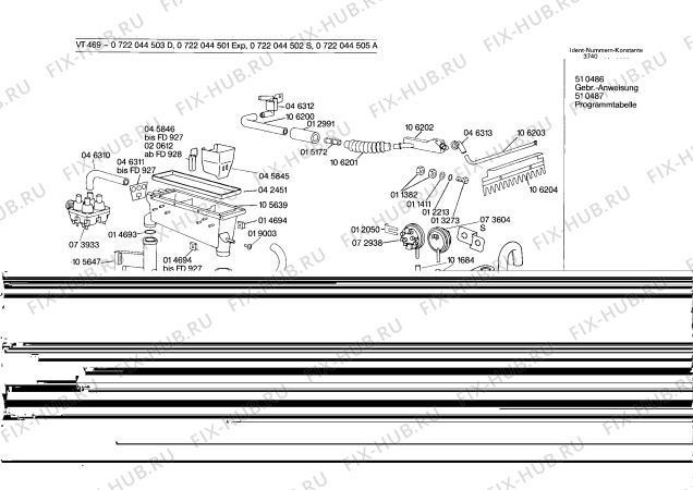 Взрыв-схема стиральной машины Bosch 0722044502 VT469 - Схема узла 04