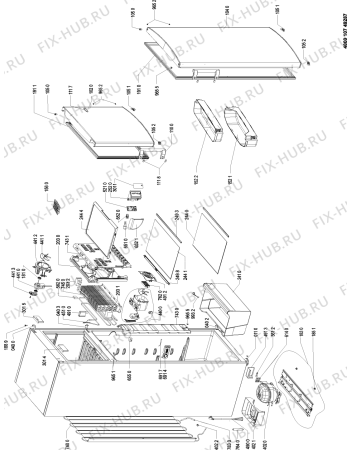 Схема №1 WTE 3705 NF IX с изображением Дверь для холодильника Whirlpool 481010725362