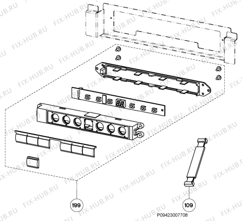 Взрыв-схема вытяжки Aeg Electrolux DD6690-M - Схема узла Section 2