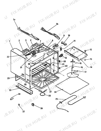 Взрыв-схема микроволновой печи Zanussi ZM734T - Схема узла Oven equipment