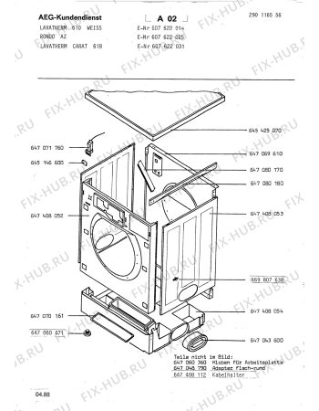 Взрыв-схема стиральной машины Aeg LTH610 WEISS - Схема узла Section1