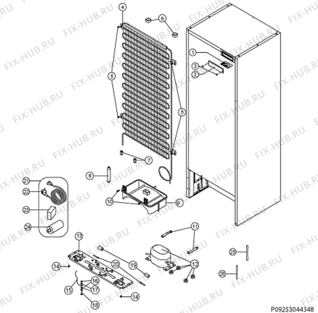 Взрыв-схема холодильника Aeg Electrolux S85440DT - Схема узла Section 4