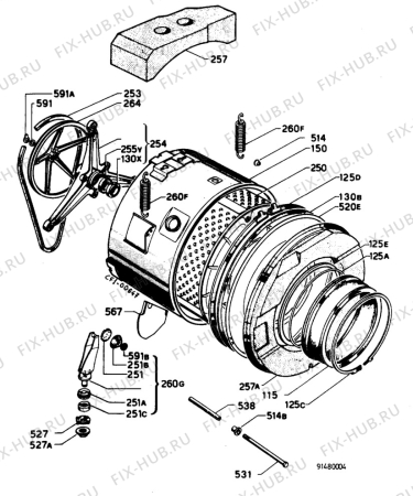 Взрыв-схема стиральной машины Zanussi ZF855JX - Схема узла W30 Drum C