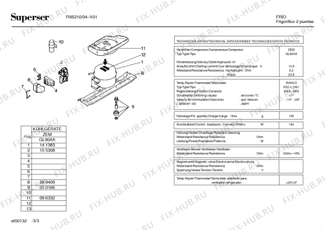 Схема №3 RF9620 с изображением Внешняя дверь для холодильной камеры Bosch 00280666