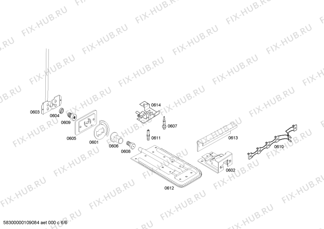 Взрыв-схема плиты (духовки) Continental FEK47W30E9 LM/F3 II ALUMINIO EMB CKD - Схема узла 06