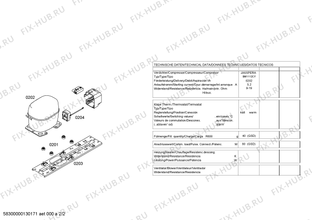 Взрыв-схема холодильника Bosch GSD10N21NE - Схема узла 02