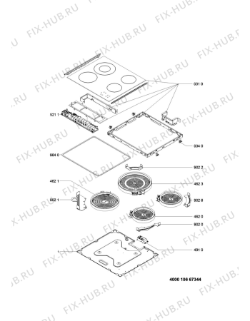 Схема №1 AKT8130LX (F101558) с изображением Керамическая поверхность для духового шкафа Indesit C00444479