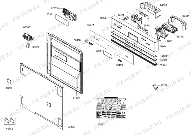 Взрыв-схема посудомоечной машины Gorenje GI61224X (271884, PMS60I) - Схема узла 02