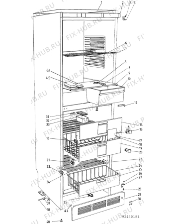 Взрыв-схема холодильника Rosenlew RJP348EKO - Схема узла C10 Cabinet/Interior