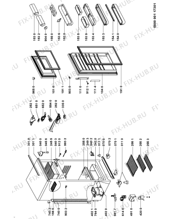 Схема №1 KGC SYMPHONY 290 с изображением Часть корпуса для холодильника Whirlpool 481944269071