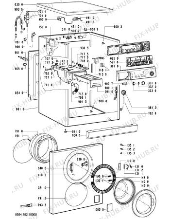 Схема №2 WAK 6660 с изображением Декоративная панель для стиральной машины Whirlpool 481245215724