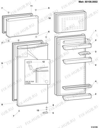 Взрыв-схема холодильника Indesit RG2250W1UK (F016502) - Схема узла