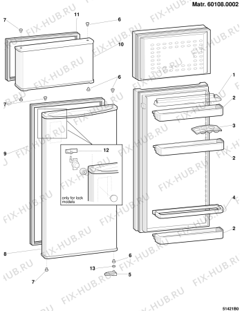 Взрыв-схема холодильника Indesit RG2330NFPT (F013825) - Схема узла