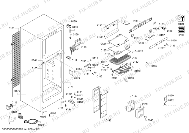 Схема №2 KD46NNW20N A+ с изображением Выдвижной ящик для холодильника Siemens 00688745