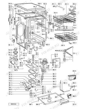 Схема №2 GSF 5243/1 W-WS с изображением Панель для посудомоечной машины Whirlpool 481245370749