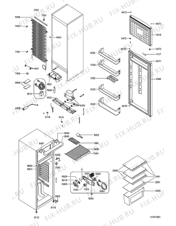 Схема №1 CFS 300/1 S 501.424.79 с изображением Дверь для холодильника Whirlpool 481241610669