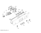 Схема №2 SE3KLE2AU с изображением Передняя панель для электропосудомоечной машины Bosch 00668369