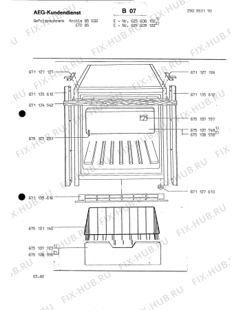 Взрыв-схема холодильника Aeg ETD 85 - Схема узла Housing 001