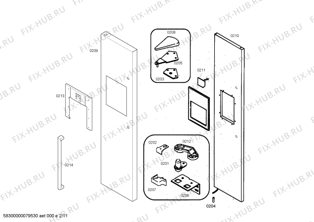 Схема №10 KGU57990 с изображением Уплотнитель для холодильной камеры Bosch 00418371