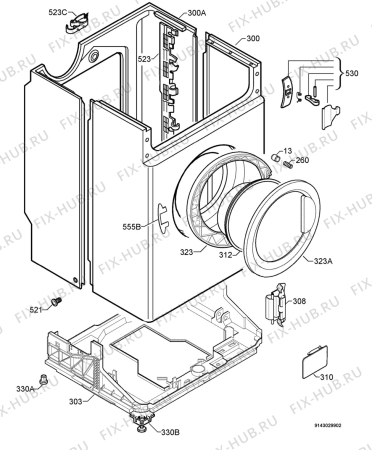 Взрыв-схема стиральной машины Zanussi ZWD586 - Схема узла Housing 001