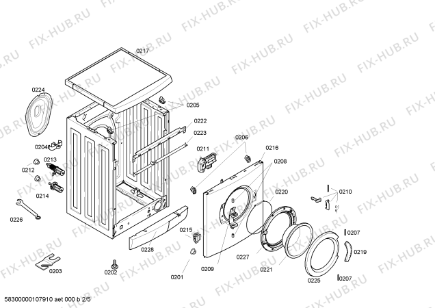 Схема №4 WXL1440 SIWAMAT XL 1440 с изображением Ручка для стиралки Siemens 00489141