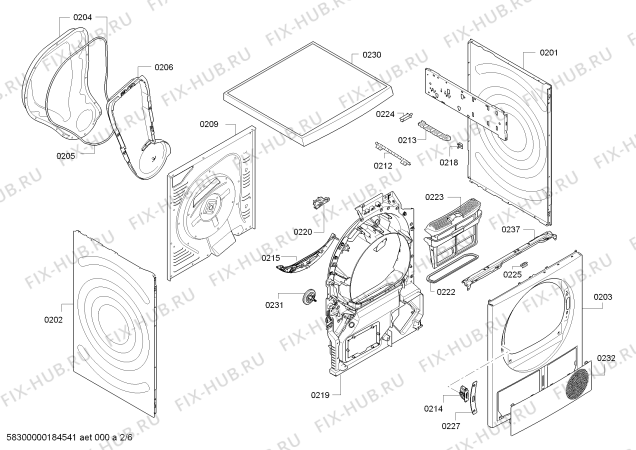 Схема №4 WT46W167DN iQ300 selfCleaning condenser с изображением Вкладыш для сушильной машины Siemens 00634138