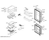 Схема №3 KG34NX94GB с изображением Дверь морозильной камеры для холодильной камеры Siemens 00246855