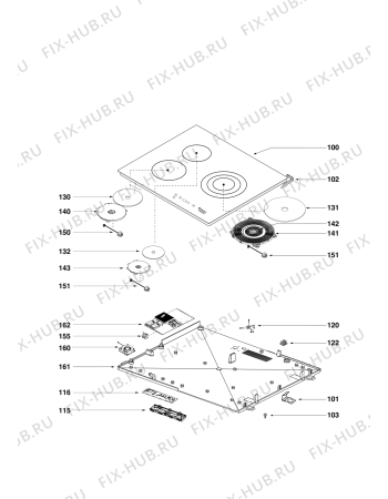 Схема №1 KIC633TBSP (F074345) с изображением Другое для плиты (духовки) Indesit C00292668