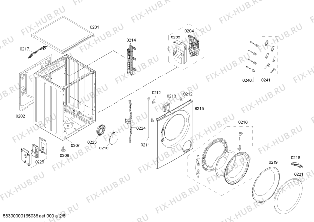 Схема №5 WM14S4670W Siemens iQ500 8kg с изображением Модуль управления, запрограммированный для стиральной машины Siemens 00742972