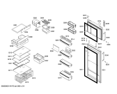 Схема №2 KDN40A64 с изображением Дверь для холодильной камеры Bosch 00249021