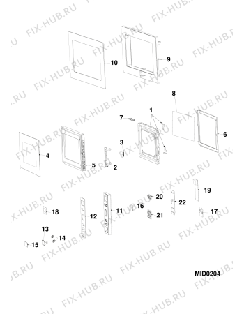 Схема №2 MWI1221XUK (F079075) с изображением Провод для духового шкафа Indesit C00308040