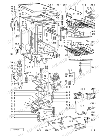 Схема №2 ADP 2556 WHM с изображением Панель для посудомоечной машины Whirlpool 481245371204
