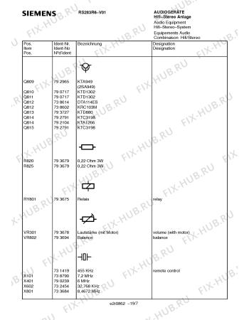 Взрыв-схема телевизора Siemens RS283R6 - Схема узла 08