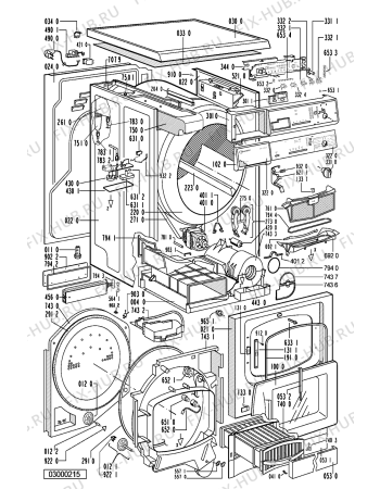 Схема №1 TRK 5970 F с изображением Обшивка для электросушки Whirlpool 481245219932