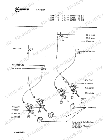 Взрыв-схема плиты (духовки) Neff 195304896 2394.11FG - Схема узла 03