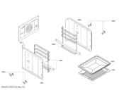 Схема №3 HBA41R450E с изображением Передняя часть корпуса для духового шкафа Bosch 00673205