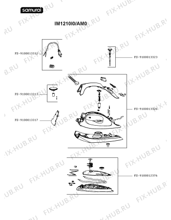 Схема №1 IM1210I0/AM0 с изображением Рукоятка для электроутюга Seb FS-9100013326