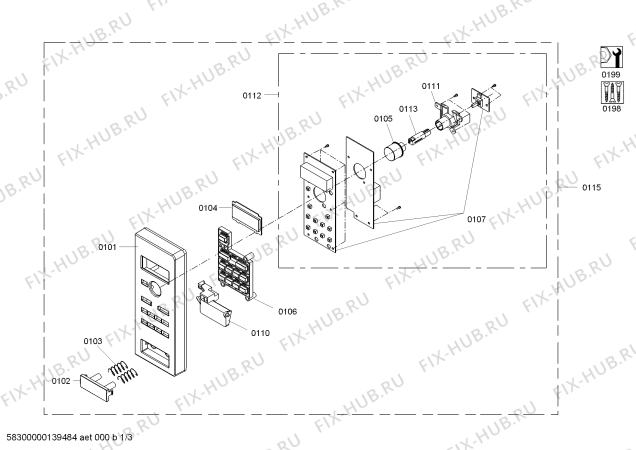 Схема №2 3WMB2029P с изображением Панель управления для микроволновой печи Bosch 00674674