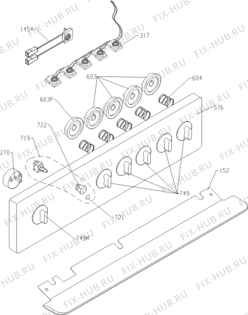 Схема №1 GL502W-B (161814, P41B1-22VTD) с изображением Кнопка (ручка регулировки) для плиты (духовки) Gorenje 669298