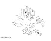 Схема №4 HF25M5L2X с изображением Дверь для плиты (духовки) Siemens 00686436