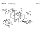 Схема №4 HB21154EU с изображением Передняя часть корпуса для плиты (духовки) Siemens 00360718