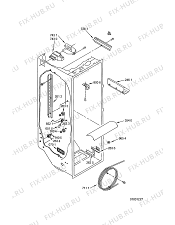 Схема №7 ART 749 SSFC с изображением Специзоляция для холодильной камеры Whirlpool 481232518012